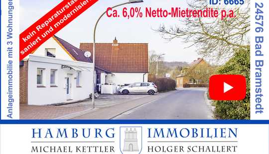 Bild von Vermietete Immobilie mit 3 sanierten Wohnungen in 24576 Bad Bramstedt