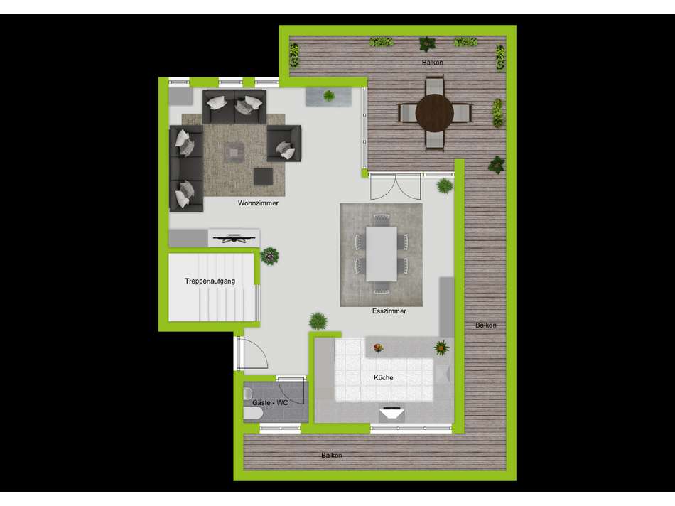 Grundriss 3. OG mit Terrass...