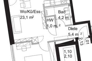 Bezugsfreie Stadtwohnung am Waidmarkt: 2-Zimmer mit Loggia und Tiefgaragenstellplatz – Waidmarkt 5, 50676 Altstadt/Süd, Köln – Vorschaubild 2