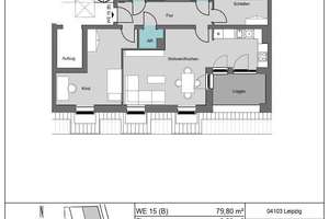 Wohnen im Neubau: Moderne 3-Zimmer-Dachgeschosswohnung mit Loggia – Kreuzstraße 23, 4103 Zentrum-Ost, Leipzig – Vorschaubild 10