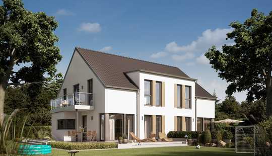 Bild von Geld sicher anlegen in Bauweise-On the Top- und zwei Familien bauen jeder seine eigenen Träume