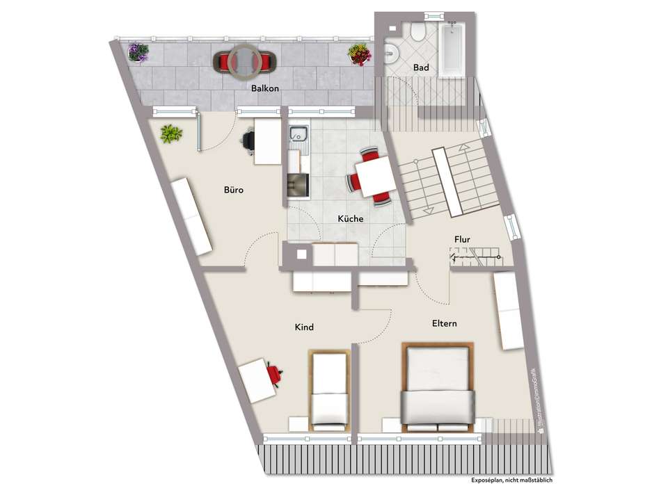 Grundriss Skizze Vorderhaus EG
