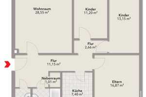 Bremen - Schwachhausen / Geräumige 4-Zimmer-Wohnung mit Balkon in familienfreundlicher Lage – Bremen – Vorschaubild 16