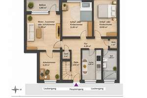 Großzügige zweistöckige Wohnung mit Dachterrasse und Balkon (provisionsfrei) – Günther-Hafemann-Straße 1, 28327 Blockdiek, Bremen – Vorschaubild 14