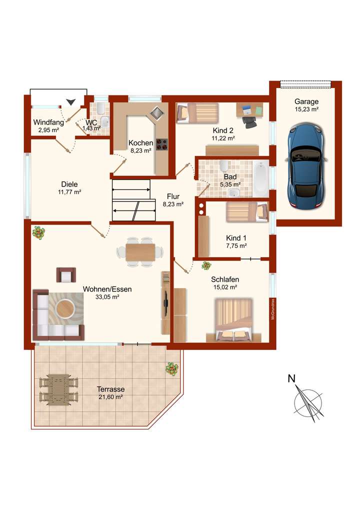 Erd- und Obergeschoss