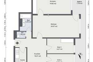 Exklusive 4-Zimmer-Wohnung in Augsburg (Einbauküche+Ideal für große Familie & Pendler) – Stettiner Straße 3, 86167 Augsburg – Vorschaubild 1