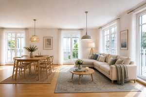 AIGNER - Bezugsfreie und moderne 3-Zimmer-Wohnung mit Westbalkon im begehrten Stadteil Solln – Die vollständige Adresse der Immobilie erhältst du vom Anbieter., 81479 Solln, München – Vorschaubild 1