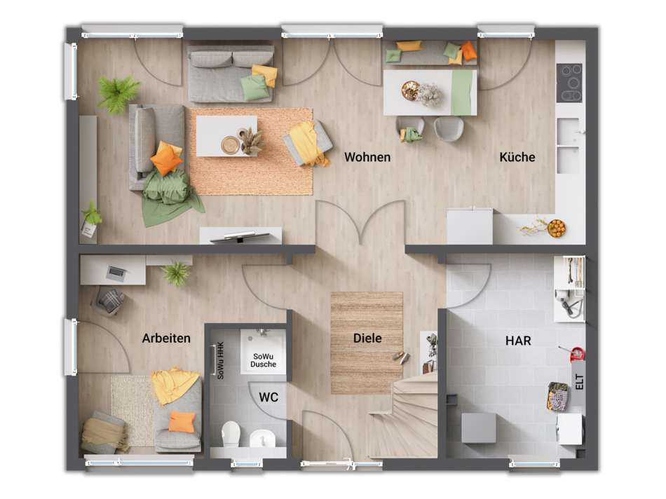 Grundriss vergrößterer HWR