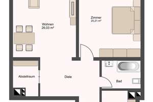 Großzügige 2-Zimmer-Wohnung am Dreieichpark-mit Balkon, Aufzug und modernen Badsanierung. – 63067 Ledermuseum, Offenbach am Main – Vorschaubild 19