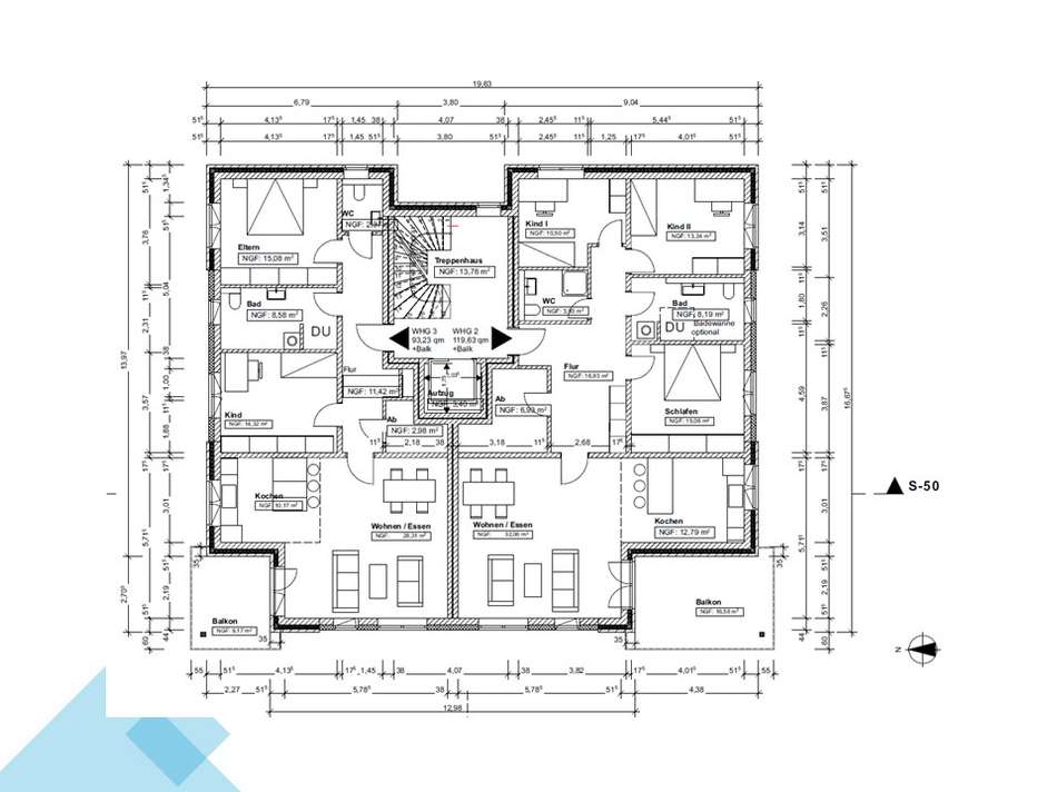 Haus 3 - Obergeschoss_bemaßt