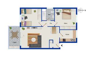 Schöne 3-Zimmer-Wohnung in Münster – modernisiert und frei nach Verkauf – Die vollständige Adresse der Immobilie erhältst du vom Anbieter., 48147 Uppenberg, Münster – Vorschaubild 12