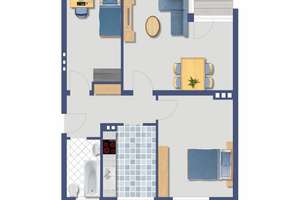 LEER WERDENDE 3 ZIMMER WOHNUNG MIT SÜDBALKON! – Mintarder Weg 6, 40472 Unterrath, Düsseldorf – Vorschaubild 2
