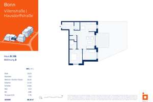 RESERVIERT! D03: Elegante 3-Zimmerwohnung mit großzügigem Wohn-Essbereich - Bad ensuite - Terrasse – Villenstraße 4, 53129 Dottendorf, Bonn – Vorschaubild 4
