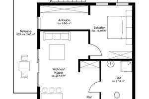 2,5-Zimmer-Wohnung, Modernes Wohnen in Perfektion, barrierefrei – Die vollständige Adresse der Immobilie erhältst du vom Anbieter., 22145 Rahlstedt, Hamburg – Vorschaubild 14