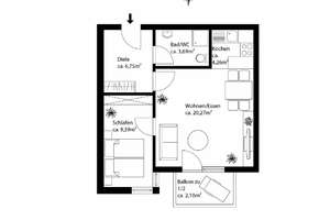AIGNER - Zentrale, charmante 2-Zimmer-Wohnung mit Balkon in Herrsching – Die vollständige Adresse der Immobilie erhältst du vom Anbieter., 82211 Herrsching am Ammersee – Vorschaubild 5