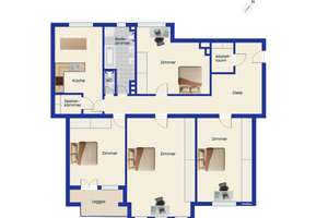 Bezugsfreie 4-Zimmer-Altbauwohnung mit Aufzug nahe Spree in Berlin - teilgewerbliche Nutzung möglich – Die vollständige Adresse der Immobilie erhältst du vom Anbieter., 10555 Moabit, Berlin – Vorschaubild 12