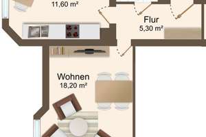 Großzügige 1-Zimmer mit Laminat und Dusche in ruhiger Lage – Lichtenwalder Straße 34, 9131 Ebersdorf, Chemnitz – Vorschaubild 9
