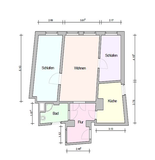 Grundriss der Wohnung