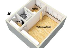 schöne möblierte Wohnung - Tagespreis 25,00€ - unbefristet – Bertolt-Brecht-Str. 22, 18106 Evershagen, Rostock – Vorschaubild 3
