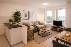 2-Zimmer-Dachgeschosswohnung mit Loggia und Tiefgaragen- Stellplatz – Döringstraße 11, 4357 Mockau-Süd, Leipzig – Vorschaubild 2