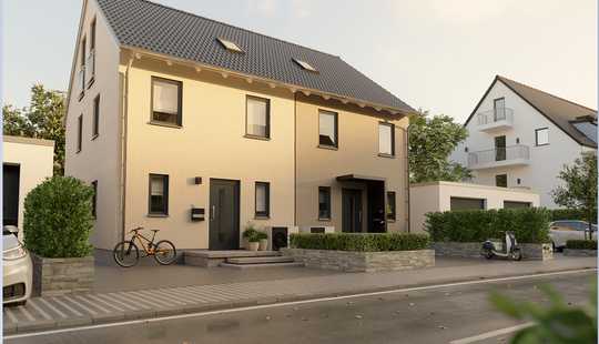 Bild von Friedberg: Neubau Doppelhaushälfte KFW 55 in traumhafter Feldrandlage