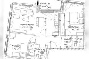 Tauschwohnung: Moderne 3 Zi. mit Balkon, TG, EBK – Tölzer Straße 5, 81379 Thalkirchen, München – Vorschaubild 19