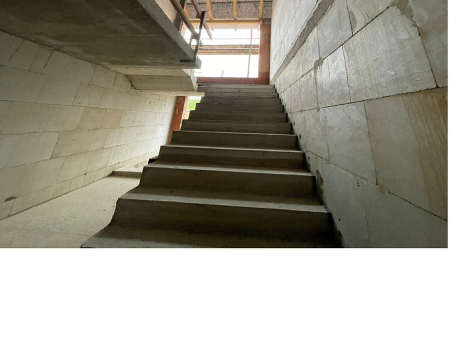 Rohbau Haus 1 Treppenhaus
