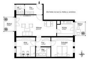 AIGNER - Ruhelage: 3-Zimmer-Wohnung mit 2 Balkonen und idealem Grundriss – Die vollständige Adresse der Immobilie erhältst du vom Anbieter., 80997 Allach, München – Vorschaubild 8