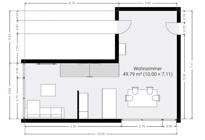 grober Grundriss Erdgeschoss