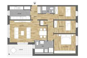 Lichtdurchflutete 4-Zimmer Wohnung mit Loggia – Glasgowring 53, 49090 Atter, Osnabrück – Vorschaubild 4