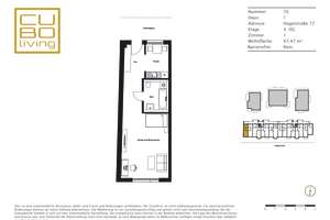 Ideal für Singles! Moderne 1-Zimmer Wohnung mit EBK – Hügelstraße 77, 64283 Mitte, Darmstadt – Vorschaubild 7