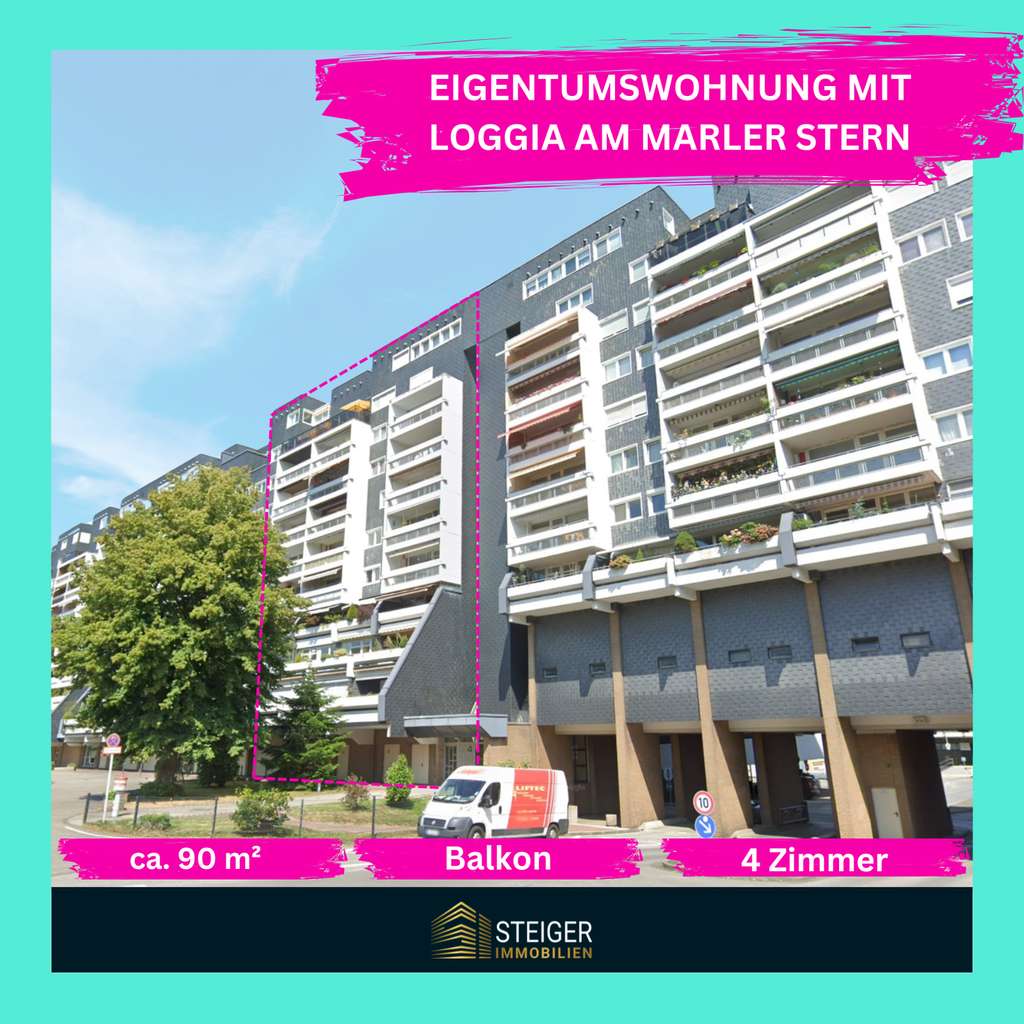 Immobilie in Marl - Gepflegte 90 m² Eigentumswohnung mit Potenzial - 4 Zimmer + Loggia + 2 Bäder - Bild 0