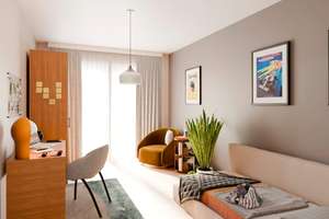 Barrierefreie Erdgeschosswohnung mit Terrase und Gartenanteil zum Innenhof sowie Loggia