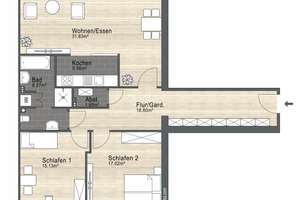 Stilvolle Gartenwohnung mit historischem Charakter – Zur Alten Exerzierhalle x, 40476 Derendorf, Düsseldorf – Vorschaubild 9