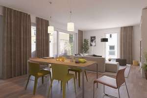** Moderne 3-Zimmer-Wohnung mit großem Südbalkon im KfW-40-Neubau ** – Kohlenstraße 23, 4107 Zentrum-Südost, Leipzig – Vorschaubild 2