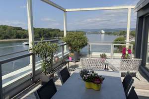 Luxuriöses 3-Zimmer-Penthouse am Rhein mit Dachterrasse & Weitblick. AUCH US-ARMY!