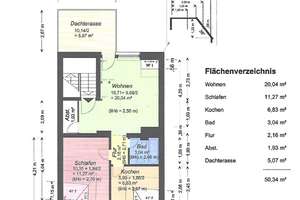 Gemütliche 2-Zimmer-Dachgeschosswohnung mit Dachterrasse im gepflegtem Altbau-Mehrfamilienhaus – Die vollständige Adresse der Immobilie erhältst du vom Anbieter., 41239 Schrievers, Mönchengladbach – Vorschaubild 24