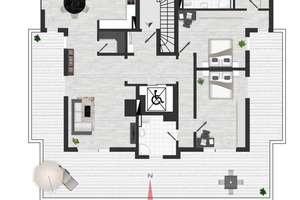 Penthouse mit 3 Zimmer in Nikolassee -  Fahrstuhl direkt in die Wohnung – Die vollständige Adresse der Immobilie erhältst du vom Anbieter., 14129 Nikolassee, Berlin – Vorschaubild 12