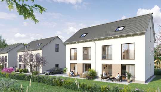 Bild von Moderne DHH mit Garten, PKW-Stellplätzen und Keller
