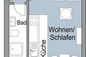Zentrale 1-Zimmer-Wohnung Perfekt für Singles im Herzen der Stadt – Blücherplatz 5, 65195 Westend / Bleichstraße, Wiesbaden – Vorschaubild 3