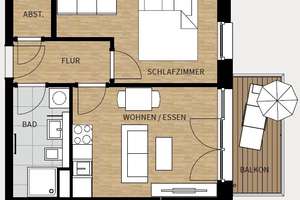 1,5-Raum-Wunder mit Balkon und EBK in Nähe Postplatz – Hertha-Lindner- Str. 9, 1067 Wilsdruffer Vorstadt/Seevorstadt-West, Dresden – Vorschaubild 8
