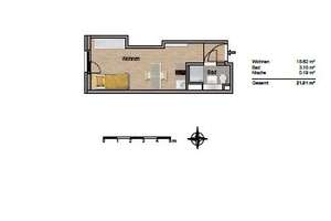 Möbelierte 1-Zimmer-Wohnung im Top Lage! – 60528 Niederrad, Frankfurt am Main – Vorschaubild 8