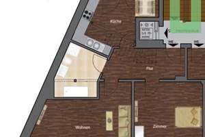 Leipzig Lindenau! Großzügige 2 Zimmerwohnung im  Dachgeschoss – Die vollständige Adresse der Immobilie erhältst du vom Anbieter., 4177 Lindenau, Leipzig – Vorschaubild 10