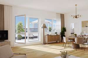 Dachterrassen-Wohnung mit Weitblick,  oberhalb vom Golfplatz Thalkirchen