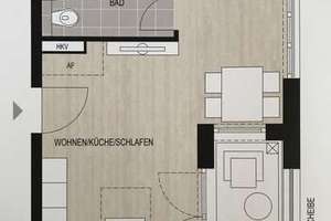 Moderne 1-Zimmer-Wohnung mit gehobener Ausstattung & Einbauküche in München-Neuperlach – 81737 Neuperlach, München – Vorschaubild 2