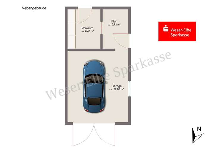 Grundriss vom Nebengebäude