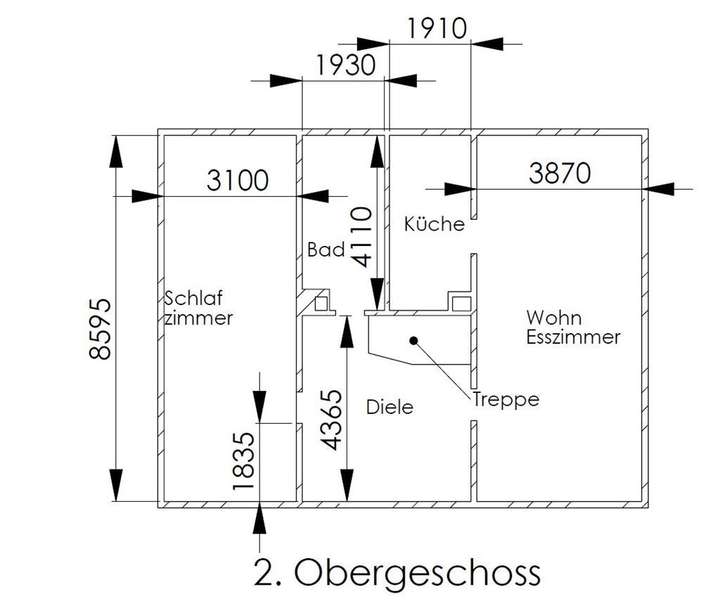 Grundriss 2. Obergeschoss
