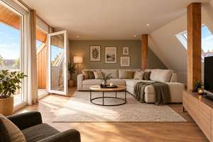 Modernes Wohnen über zwei Ebenen – hochwertige 4-Zimmer-Maisonette im Dachgeschoss von Engelsdorf – 4319 Engelsdorf, Leipzig – Vorschaubild 2