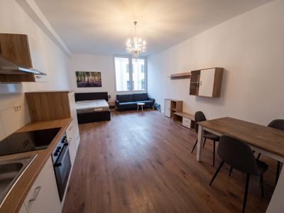 Große möblierte 1-Zimmer-Neubauwohnung (43,54 m²) in zentraler Lage von Weilheim