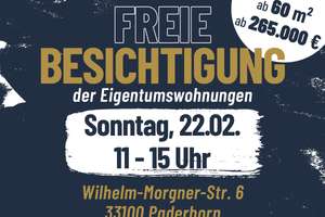 Neubau-Eigentumswohnungen - FREIE BESICHTIGUNG AM 22.02.2026 – Die vollständige Adresse der Immobilie erhältst du vom Anbieter., 33100 Kernstadt, Paderborn – Vorschaubild 1